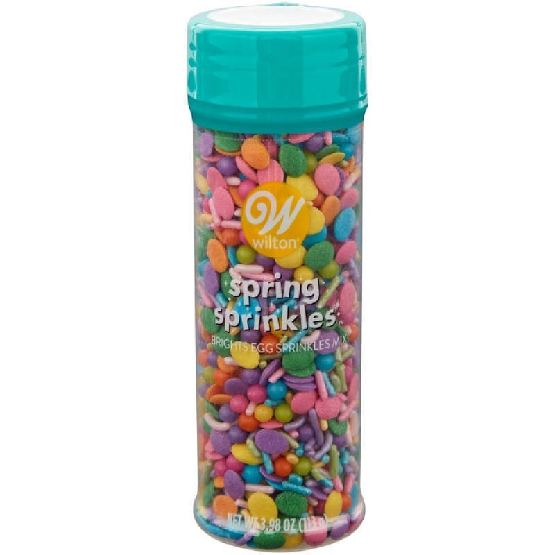 3.98 oz Bright Pastel Easter Egg and Jimmies Sprinkle Mix