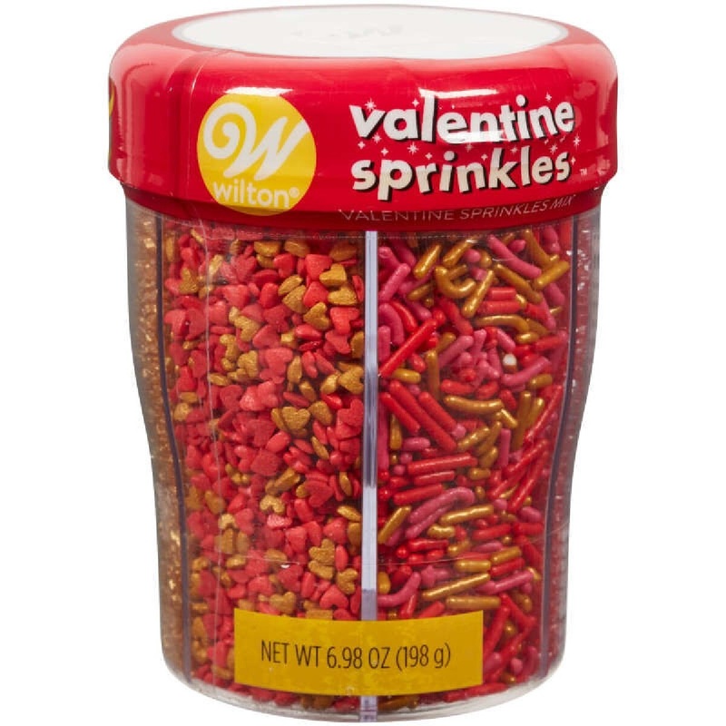 6.98 Oz 6-Cell Metallic Valentine's Day Sprinkles Mix