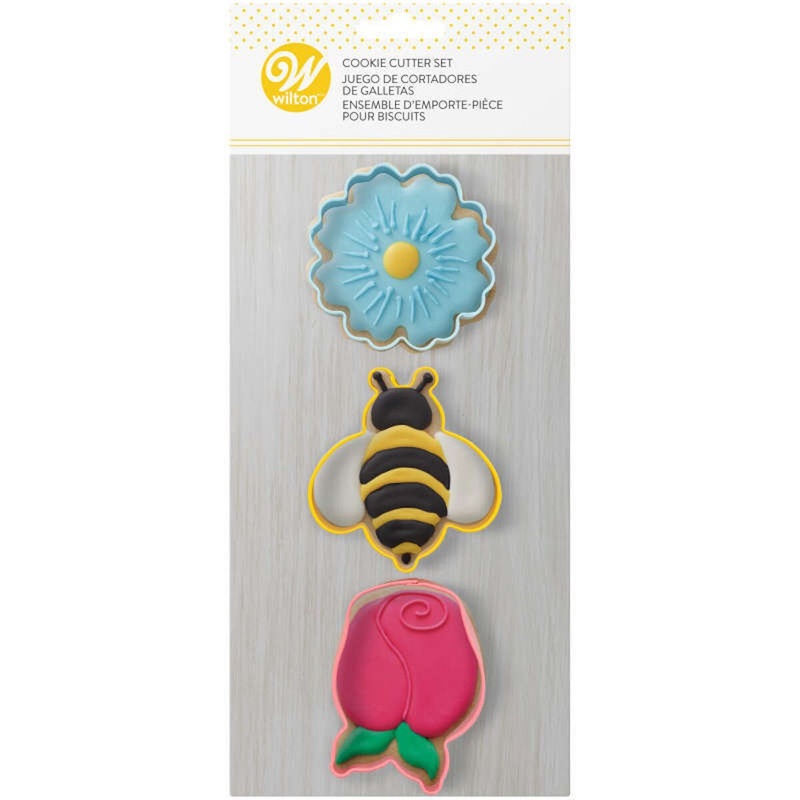 Daisy, Bumblebee and Tulip Cookie Cutter Set - 3-Piece