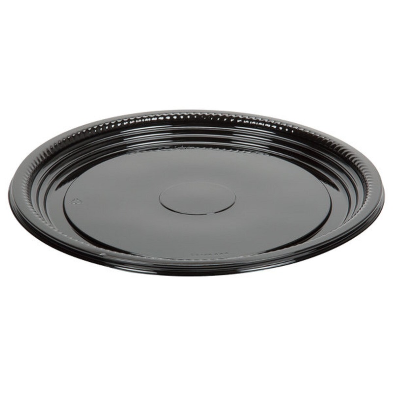 12" Black Plastic Tray