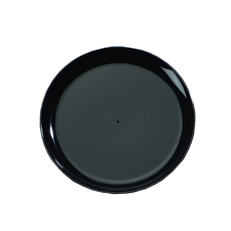 16" Black Plastic Catering Tray