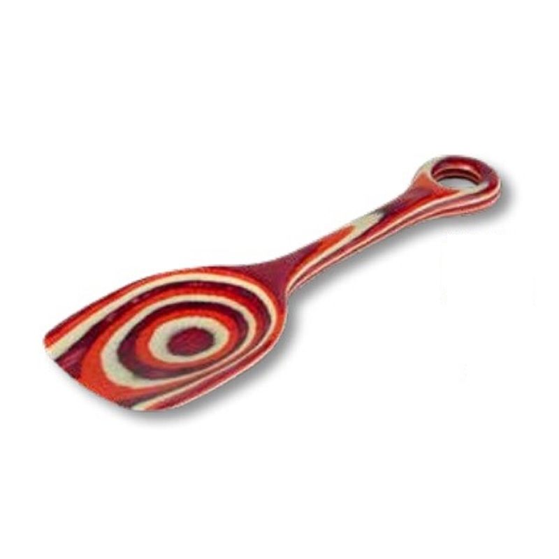 8" Red Pakka Wood Scoop