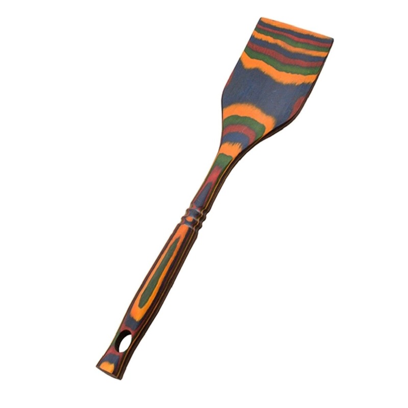 Rainbow Pakka 12" Wood Spatula