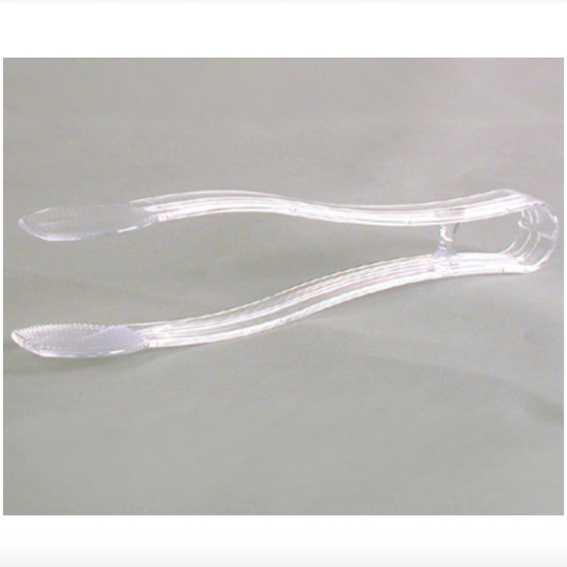 WNA Plastics 9" Serving Tongs - Clear