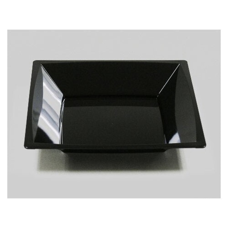 WNA Plastics Milan 12 oz. Square Bowl - Black