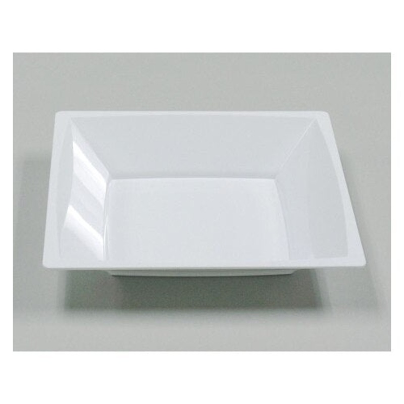 WNA Plastics Milan 12 oz. Square Bowl - White
