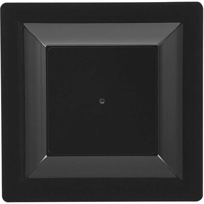 WNA Plastics Milan 9.5" Square Plate - Black