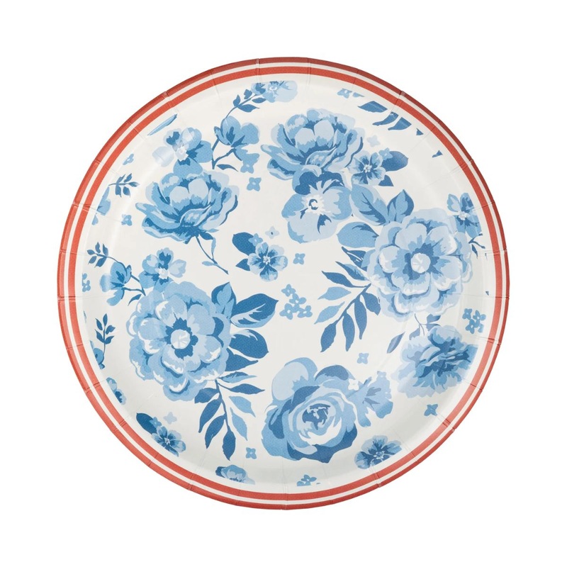 Hamptons Floral Round Paper Plate 10"