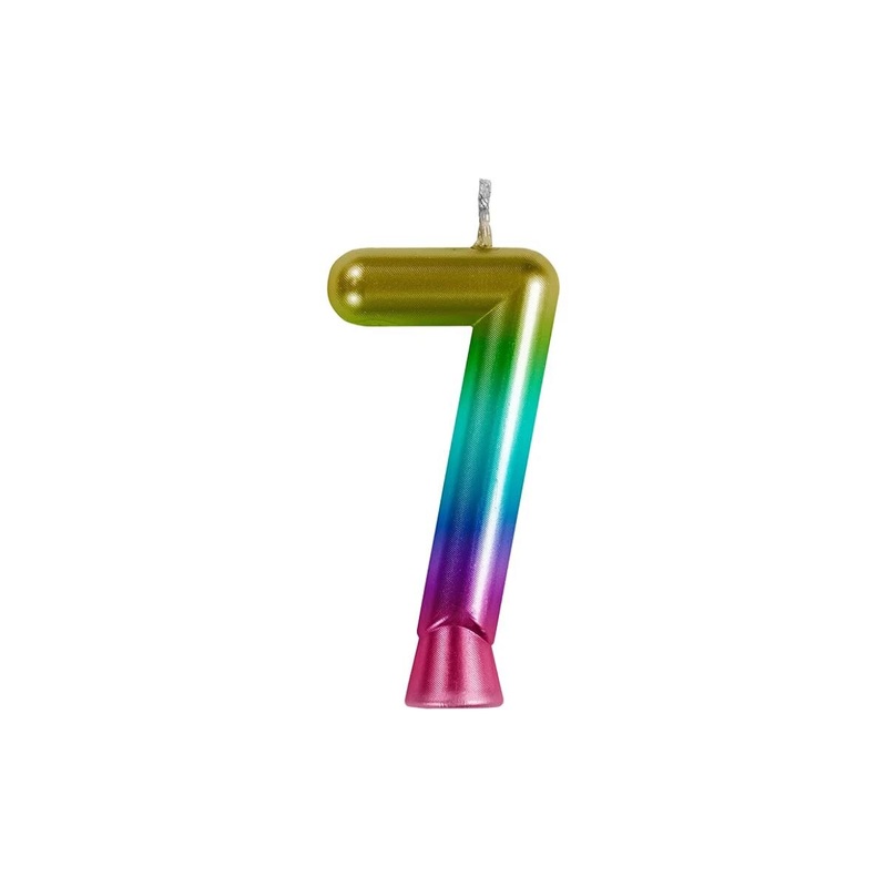 Rainbow Metallic Candles 7