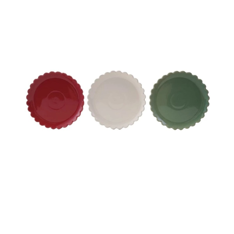 Round Stoneware Scalloped Plate