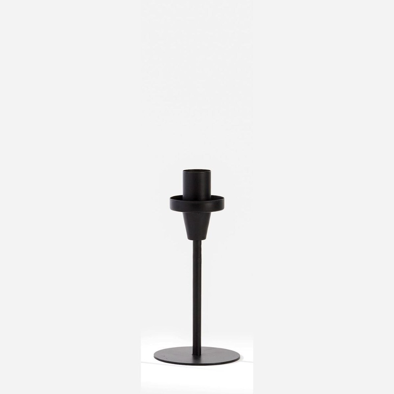 Small Black Metal Candle Holder(dis)