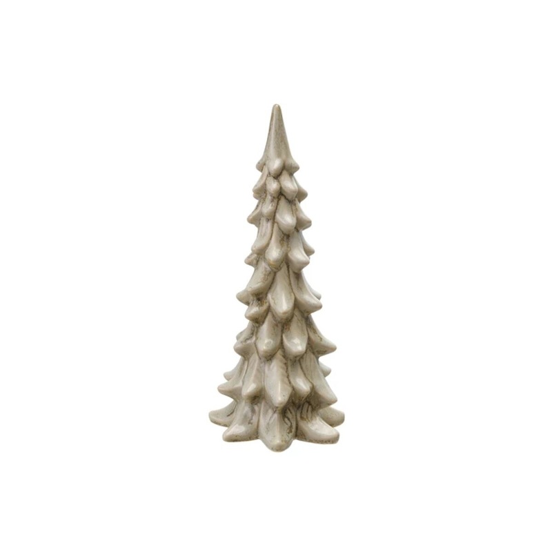 Stoneware Tree Reactive Glaze Light Green