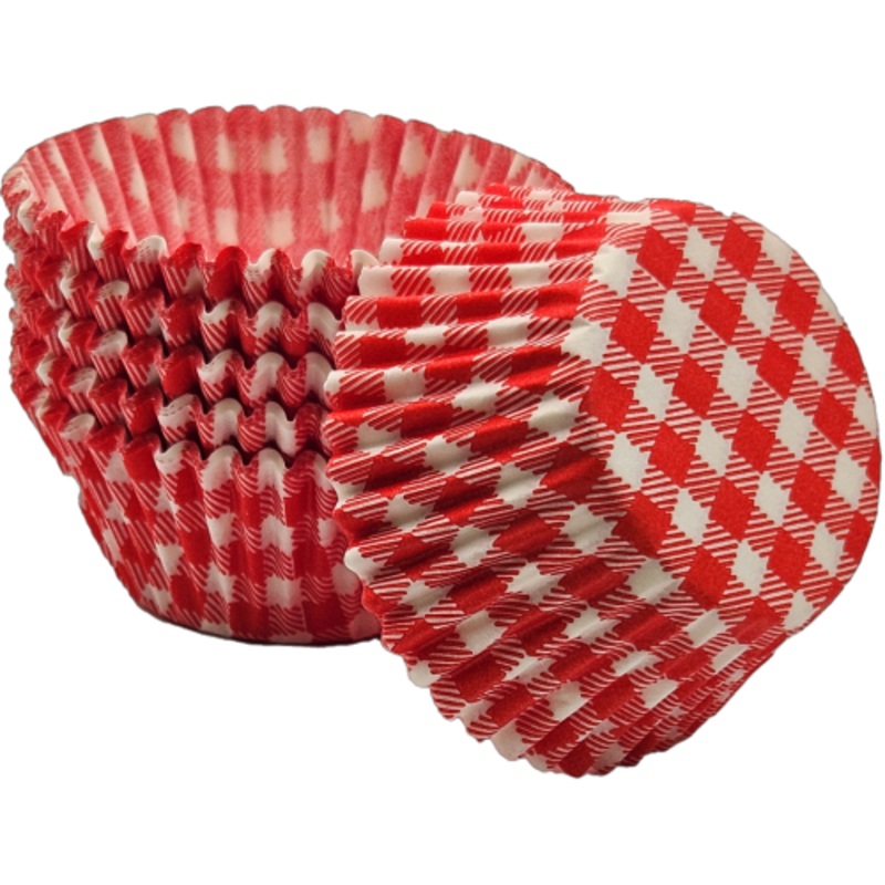 Baking Cups Mini Red Gingham 10/50