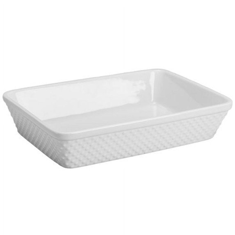 Hobnail Rect Baker L 12.25" x W 8.75" x H 2.5", 2 qt