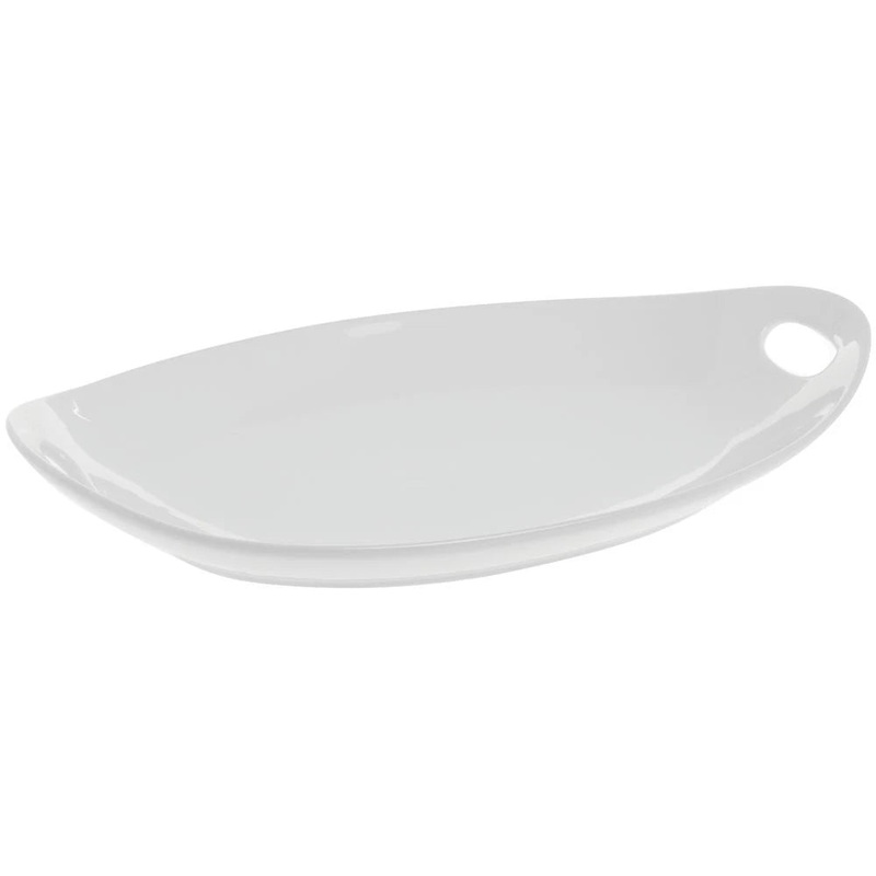 Oval Platter W/ Handles L 15" x W 9.25" x H 2.25"