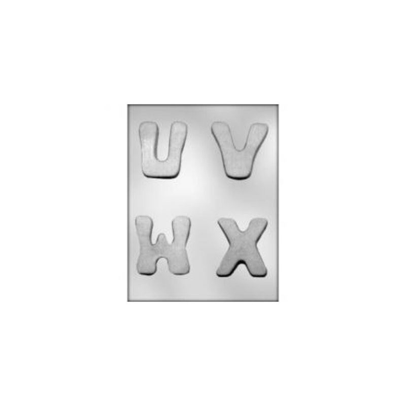 Candy Mold U V W X 2 3/4" Letters (dis)