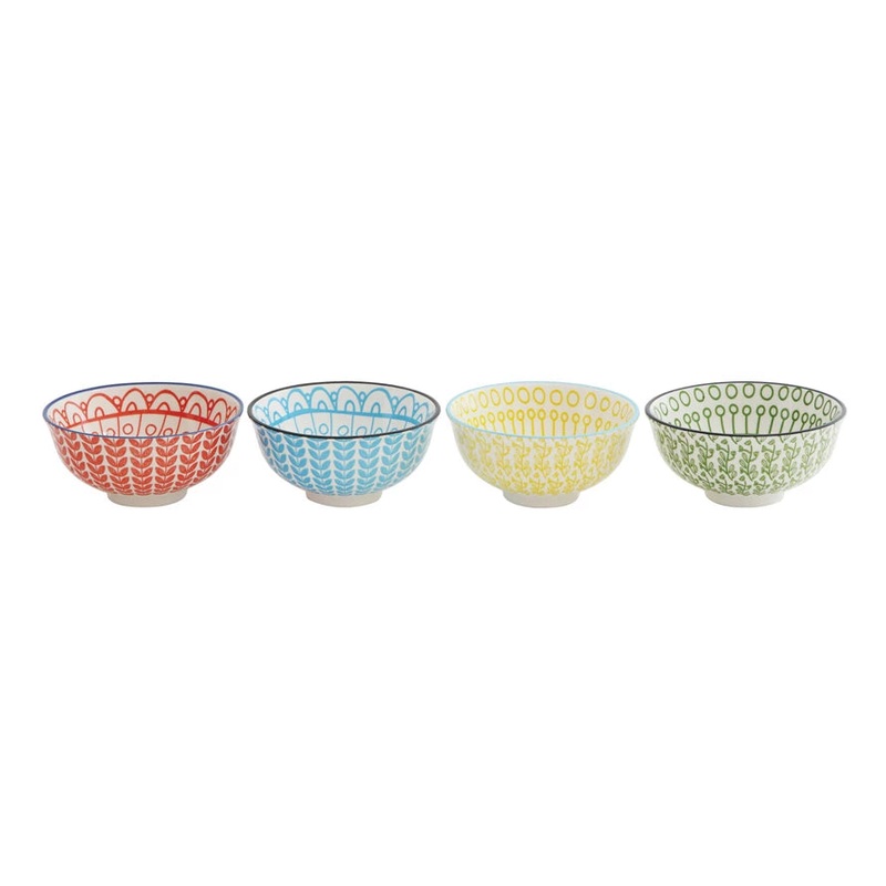 Handstamped Stoneware Bowl asst.