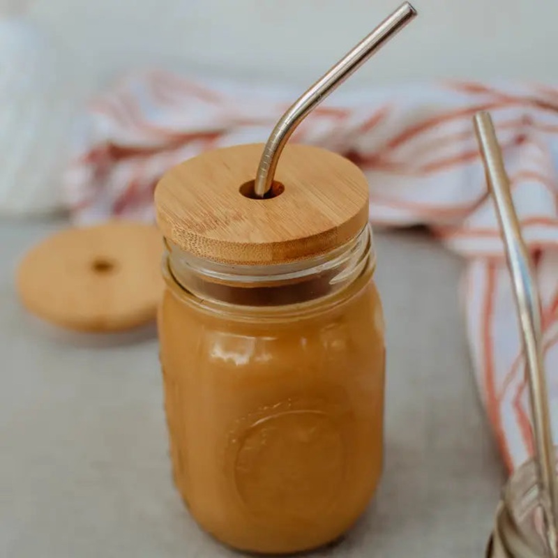 Bamboo Jar Lid Regular Mouth w/ Hole
