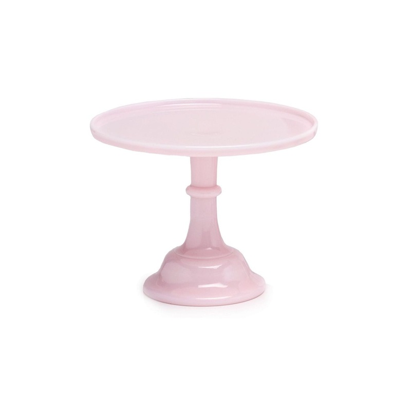 Cake Stand Pink Glass 10"