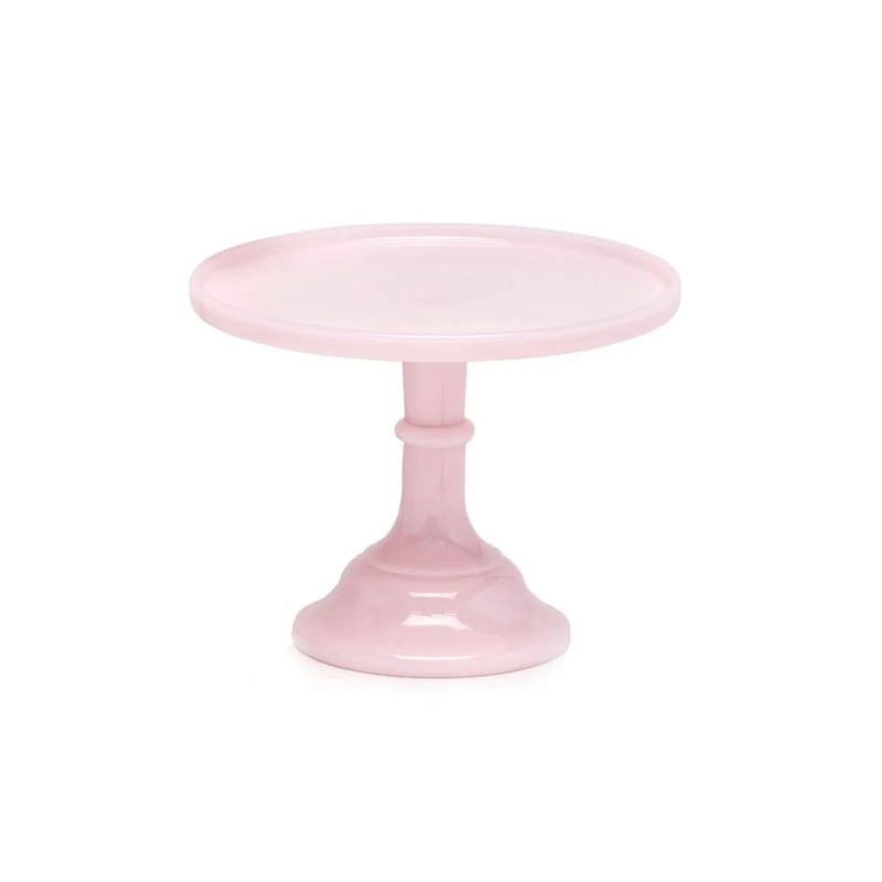 Cake Stand Pink Glass 9"