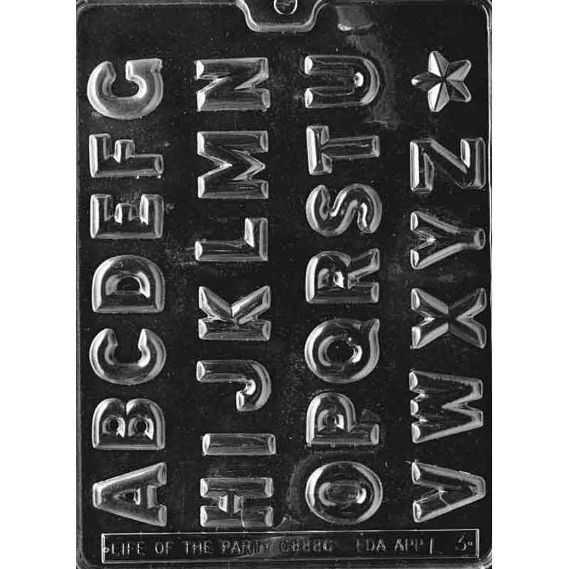 Candy Mold Alphabet 1-1/4"
