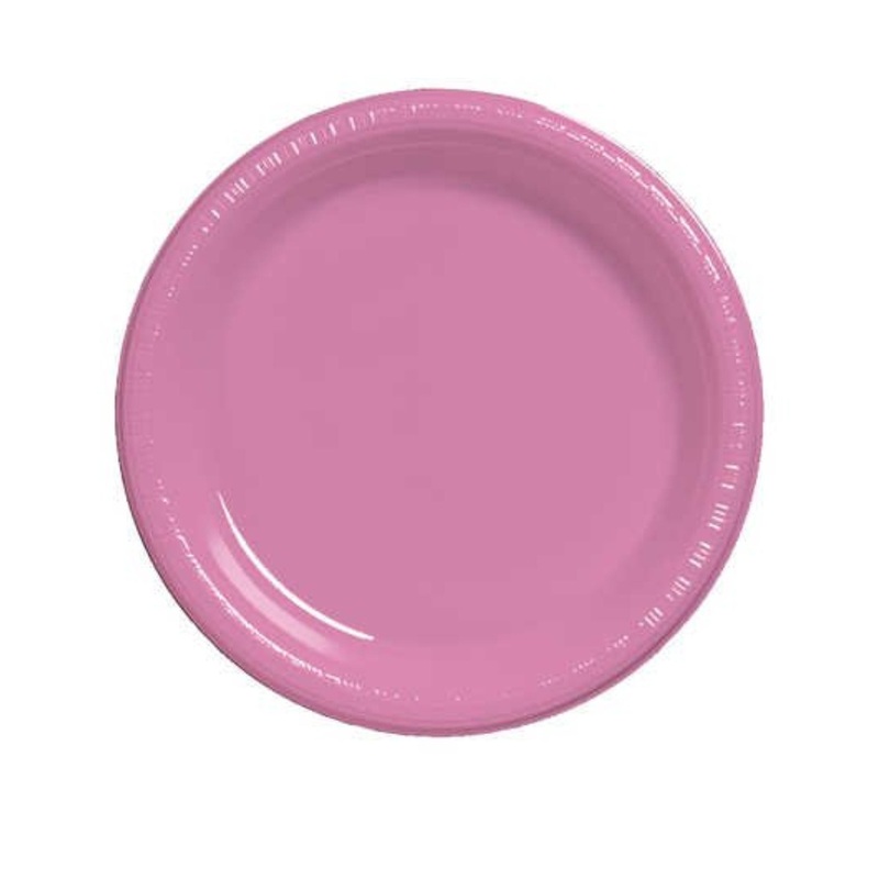 Plastic Plate 9" Candy Pink 12/20 (dis)