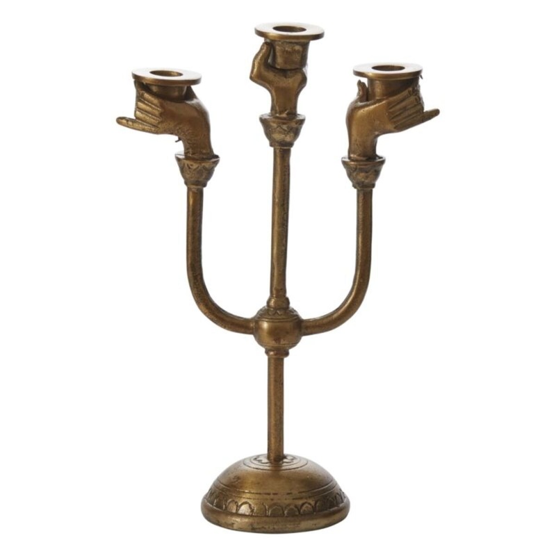 13" Haunted Hands Candelabra