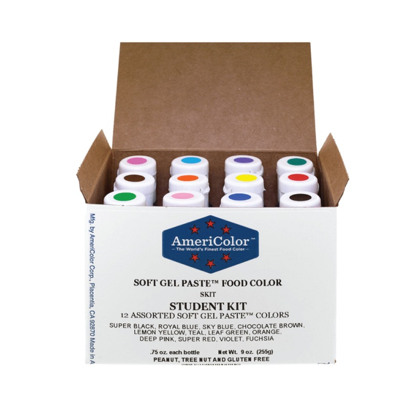 AmeriColor Gel Paste 12-Color Student Kit