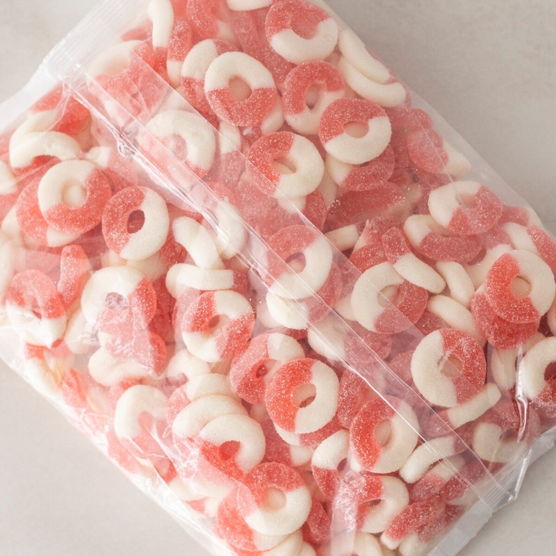 Gummi Watermelon Rings - 5 Lb Bag