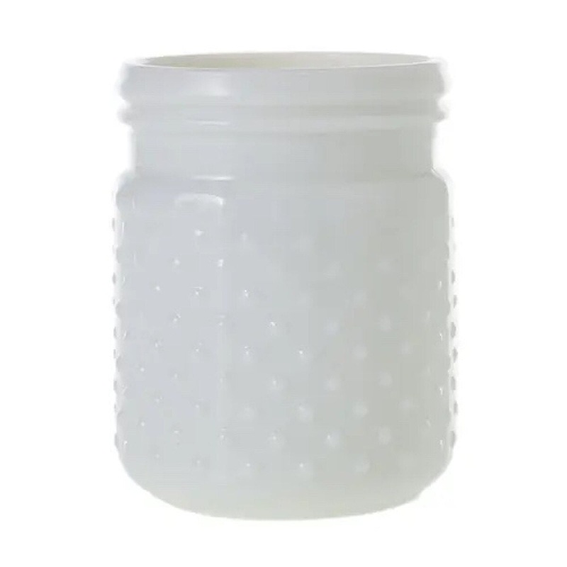 Hobnail 4x5 White Jar