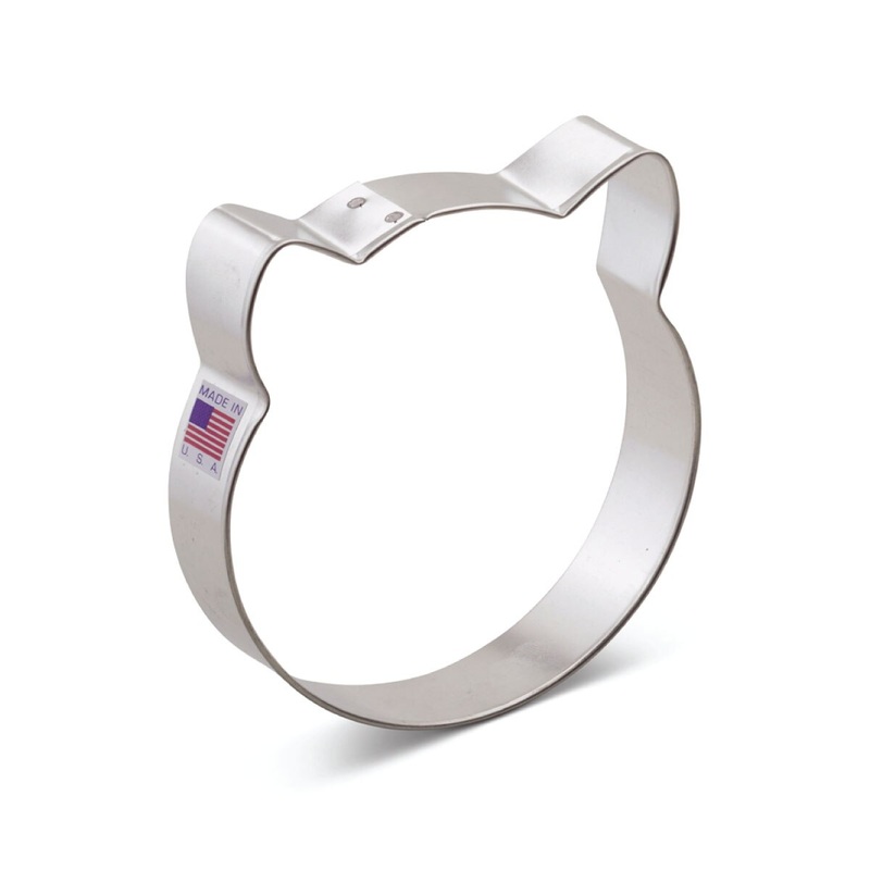 Cat Face Cookie Cutter 3-1/2"