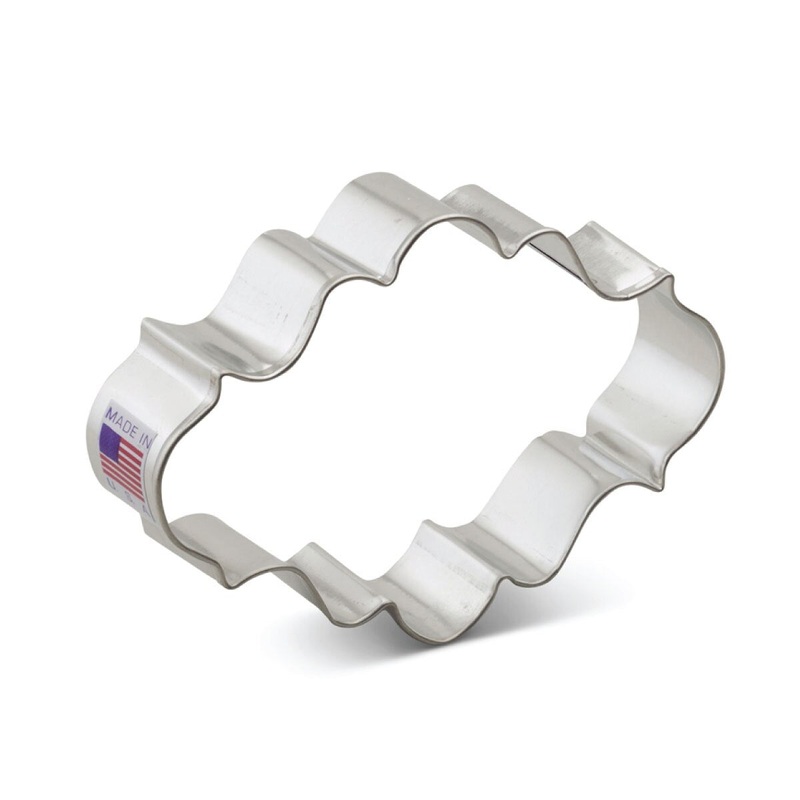 Oval Plaque Cookie Cutter 4"