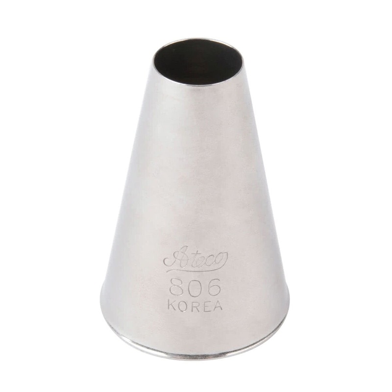 Ateco #806 Plain Round Cake Tip 1/2"