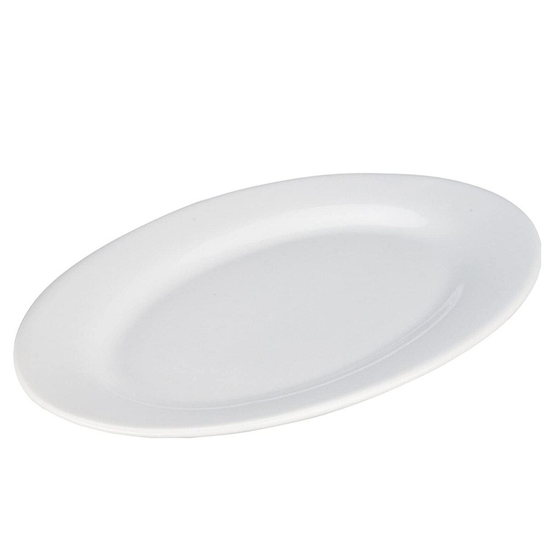 12" Oval White Platter