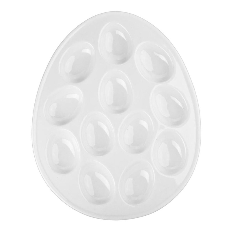 L 11" x W 8.75" x H .5" Egg Plate