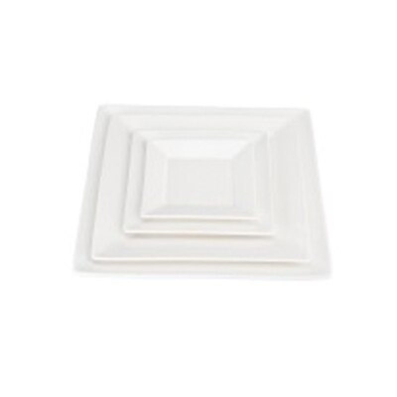 12" Square Plate - White