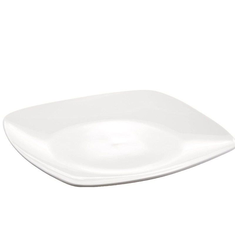 13.75" White Square Plate