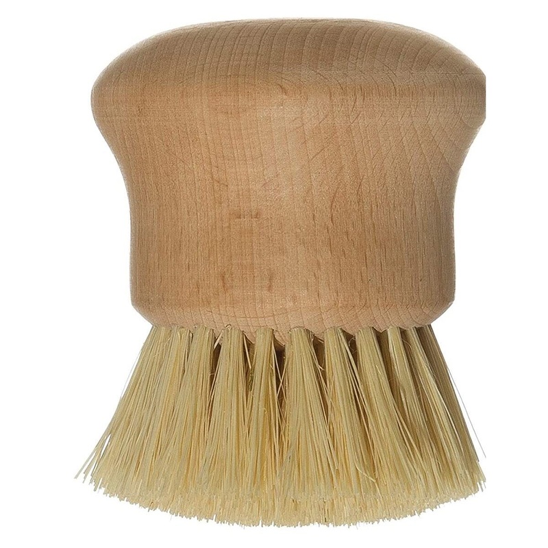 3" Natural Round Beech Wood Brush