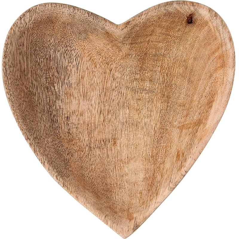 6.25" Heart Mango Wood Bowl