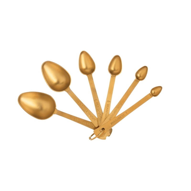 6.5" Gold Measuring Spoon Set