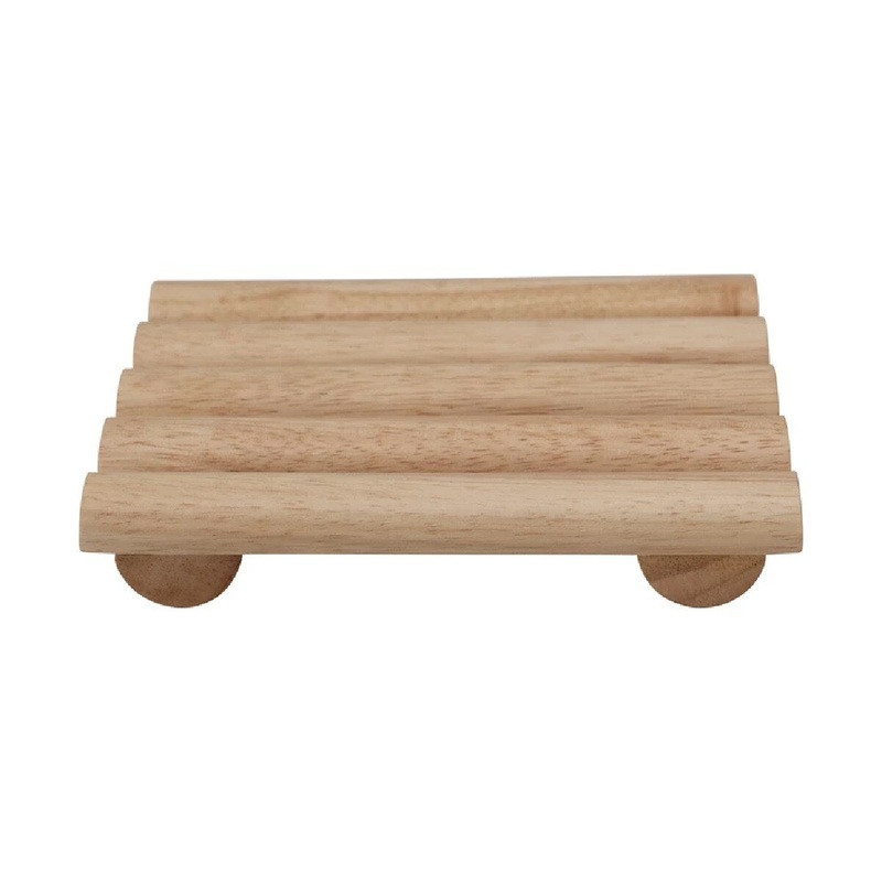 7-3/4"L x 7"W Rubberwood Footed Trivet