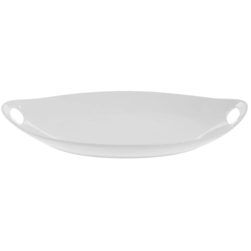 L 15" x W 9.25" x H 2.25" Oval Platter W/ Handles