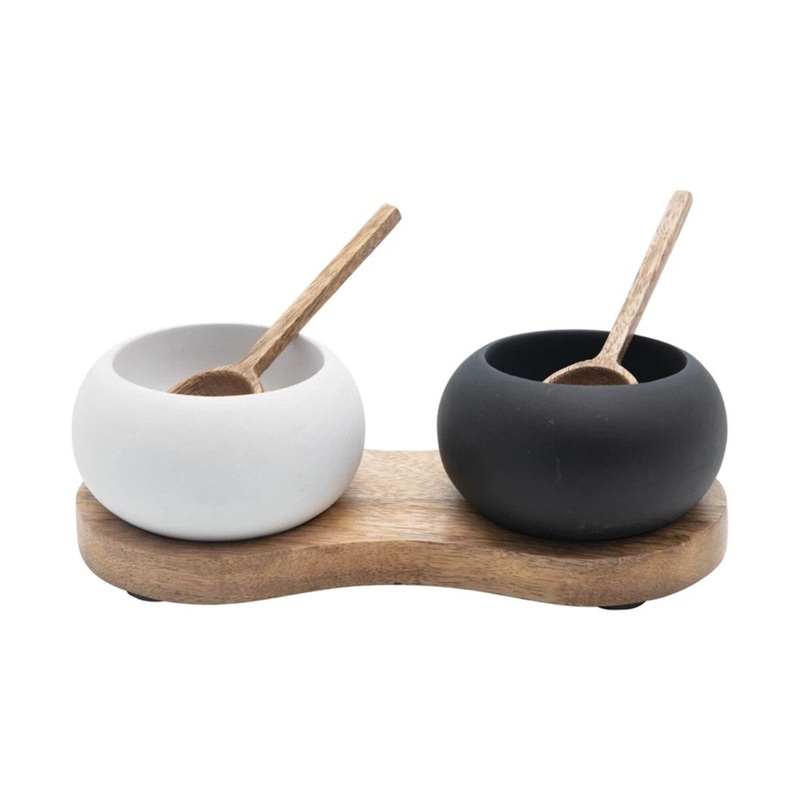 Mango Wood Tray with Bowls