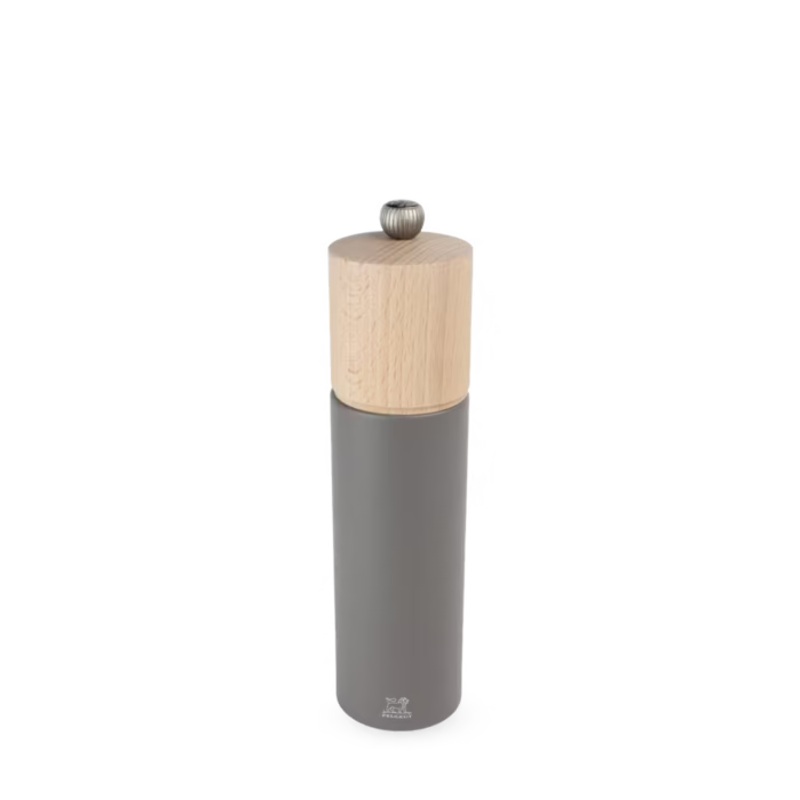 8" BOREAL Beechwood Pepper Mill- Rock Grey