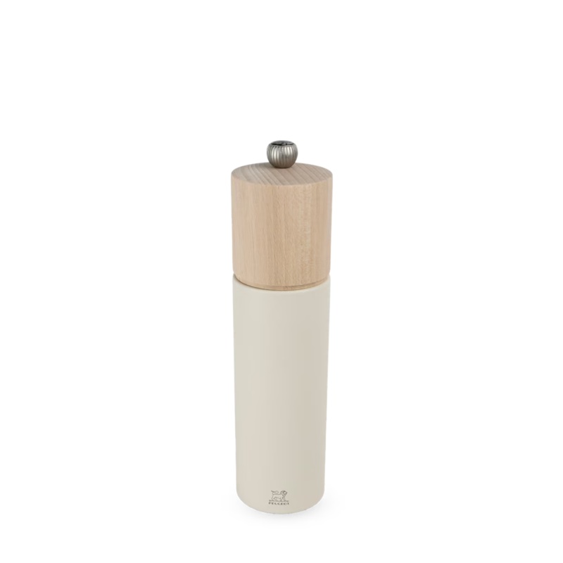 8" BOREAL Beechwood Salt Mill- Feather White
