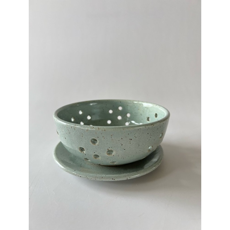 Large Berry Bowl w/saucer Blue(dis)
