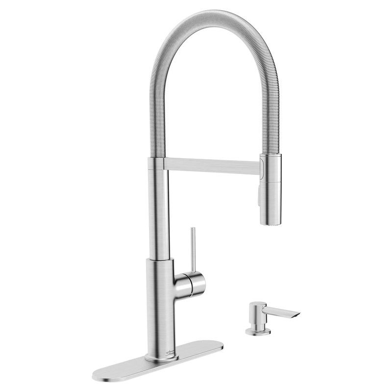 Tamarind Semi-Pro Dual Spray Kitchen Faucet with Deck Plate and Soap Dispenser