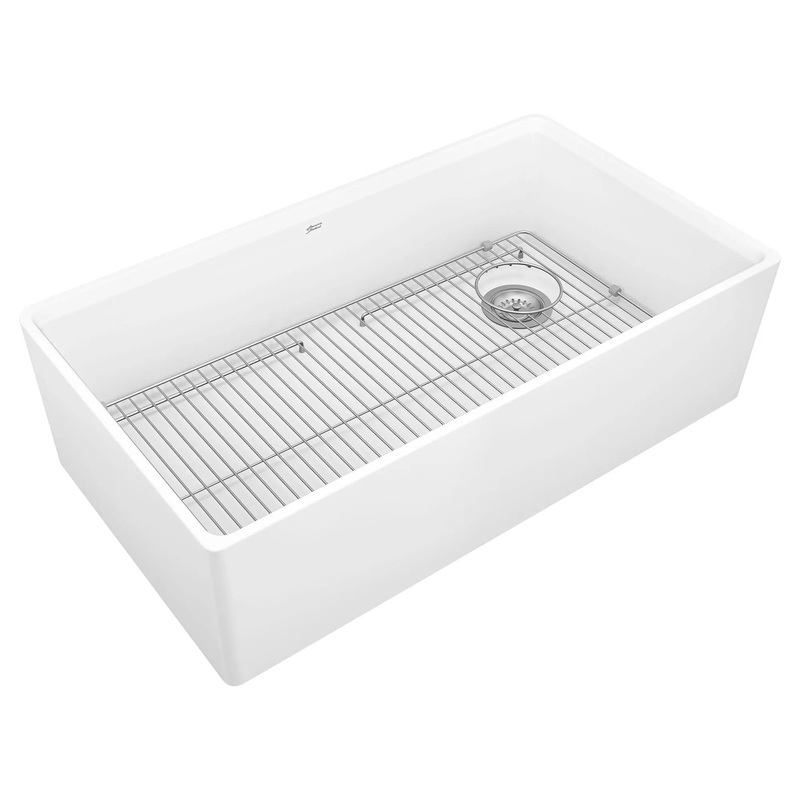 Avery 36 x 20-Inch Fine Fireclay Undermount or Flush Mount Single Bowl Apron Front Kitchen Sink