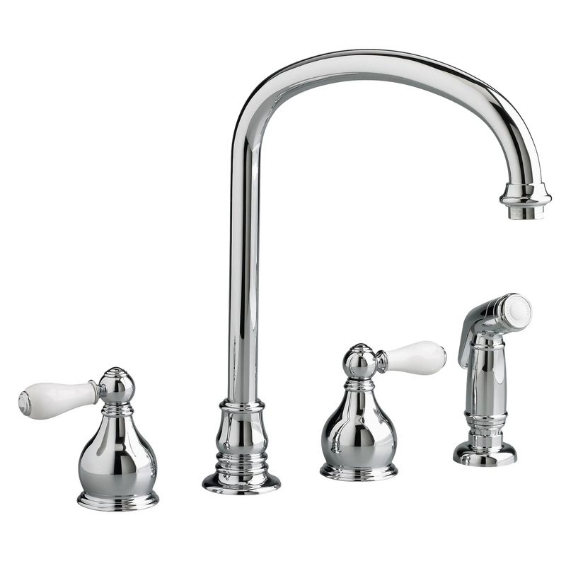Hampton 2-Handle High-Arc Kitchen Faucet with Separate Side Spray
