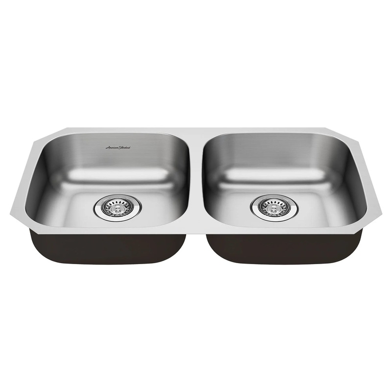 Portsmouth 32 x 18-Inch Stainless Steel Undermount Double-Bowl ADA Kitchen Sink